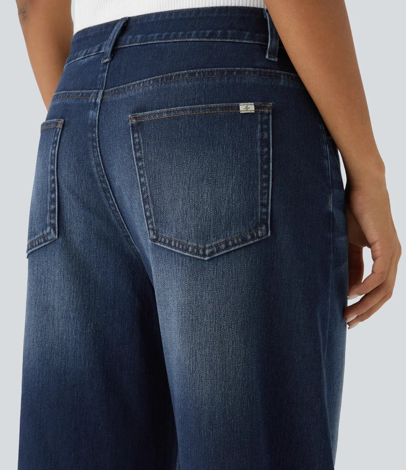 Linda | Jeans Comodi Con Tasche Con Cerniera Pratiche & Gambe Eleganti