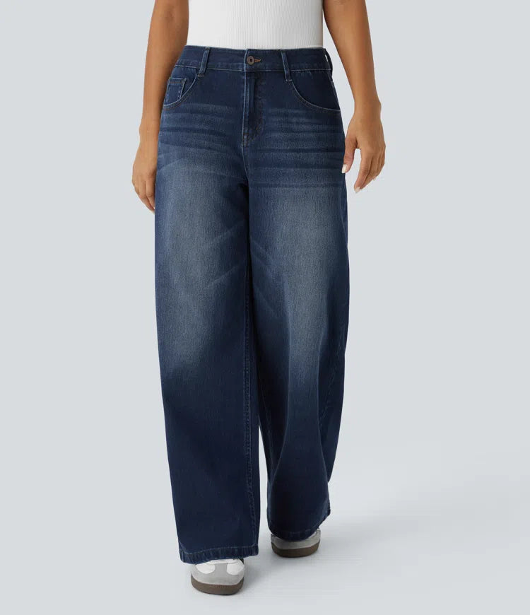 Linda | Comfortabele Jeans Met Handige Ritszakken & Losvallende Elegante Pijpen