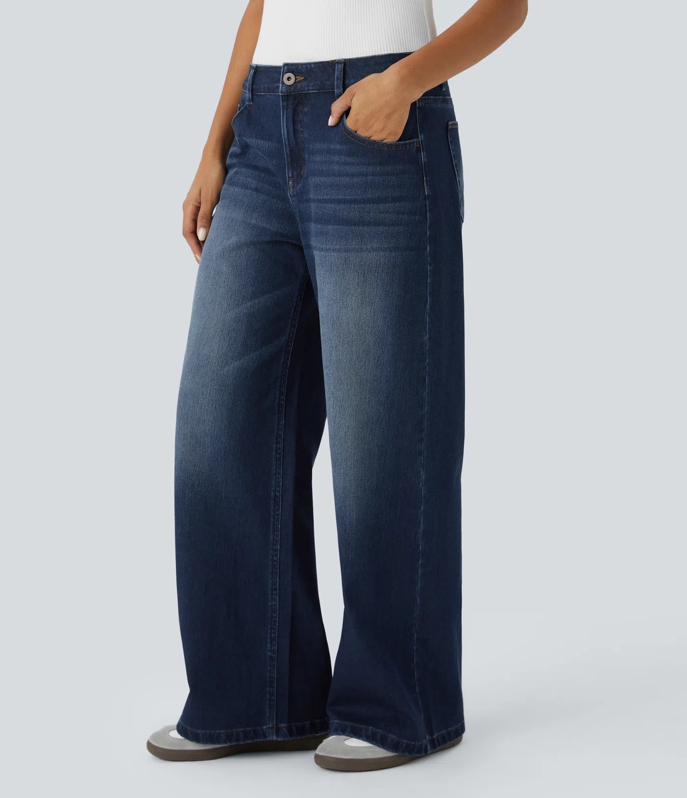 Linda | Comfortabele Jeans Met Handige Ritszakken & Losvallende Elegante Pijpen