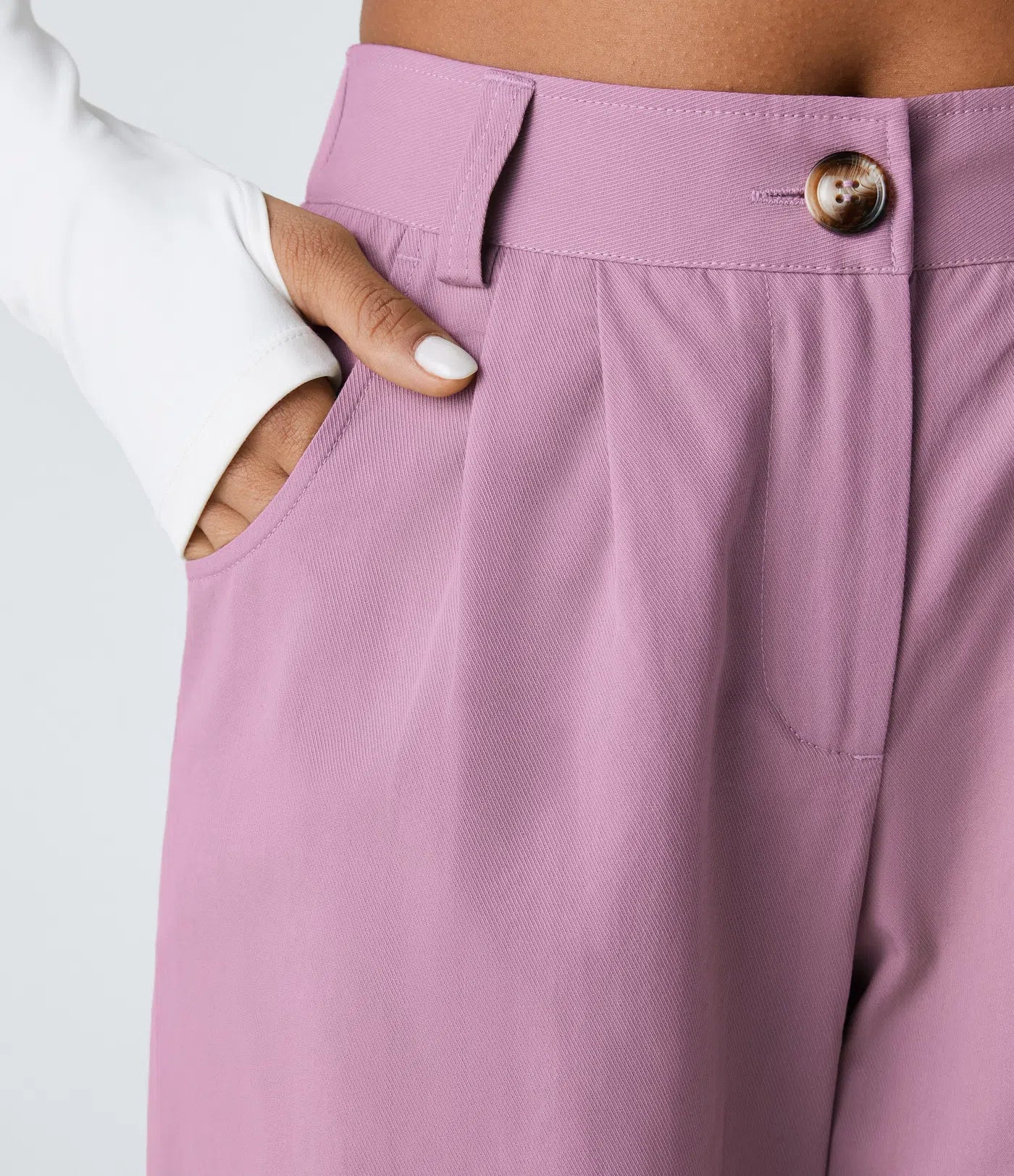 Marianne | Pantaloni in Cotone con Bottoni, Cerniera e Tasche Pratiche