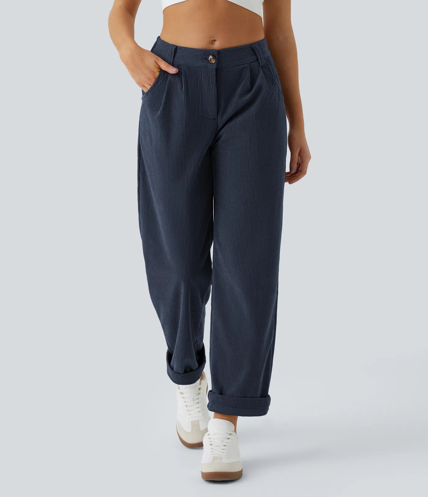 Annette | Comfortabele Broek Met Middelhoge Taille, Ritssluiting En Zijzakken