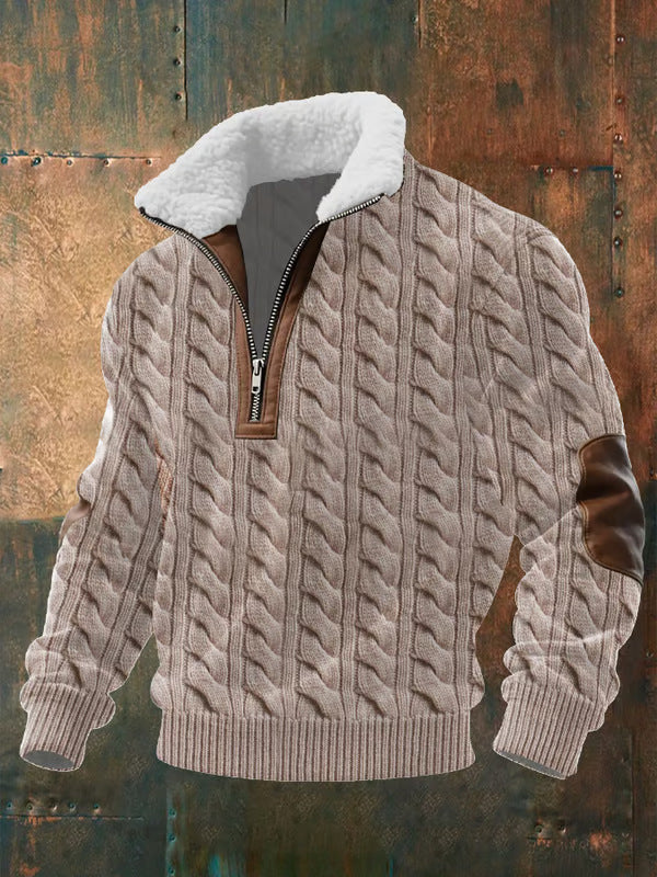 Oralidera Cardigan da Uomo Maglione Lavorato a Maglia Cappotto Invernale in Maglieria Spessa Giacca Collo in Pile Caldo Felpa Manica Lunga con Cerniera Intera, Blu, S Oralidera Cardigan da Uomo Maglione Lavorato a Maglia Cappotto Invernale in Maglieria Spessa Giacca Collo in Pile Caldo Felpa Manica Lunga con Cerniera Intera, Blu, S