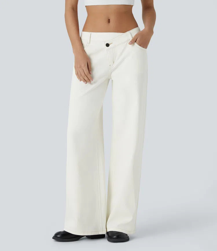 Sophie | Comfortabele Wide Leg Jeans Met Elegante Pasvorm & Handige Ritszakken