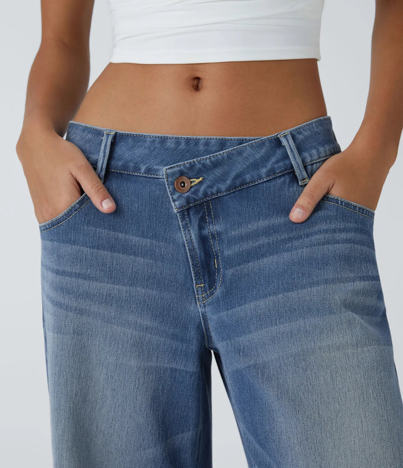 Sophie | Comfortabele Wide Leg Jeans Met Elegante Pasvorm & Handige Ritszakken