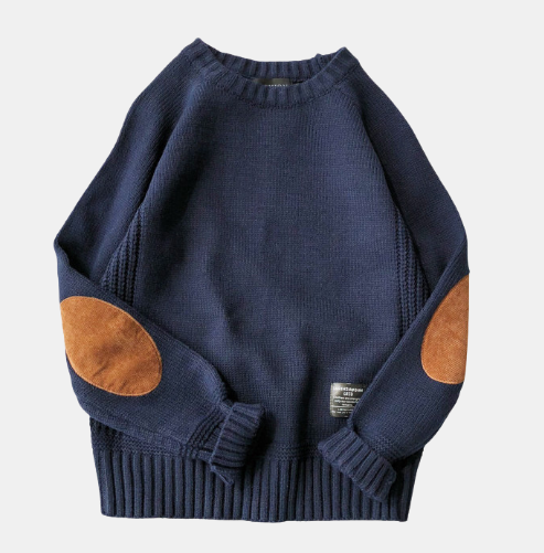 Henry | Maglione in Lana con Toppe sui Gomiti