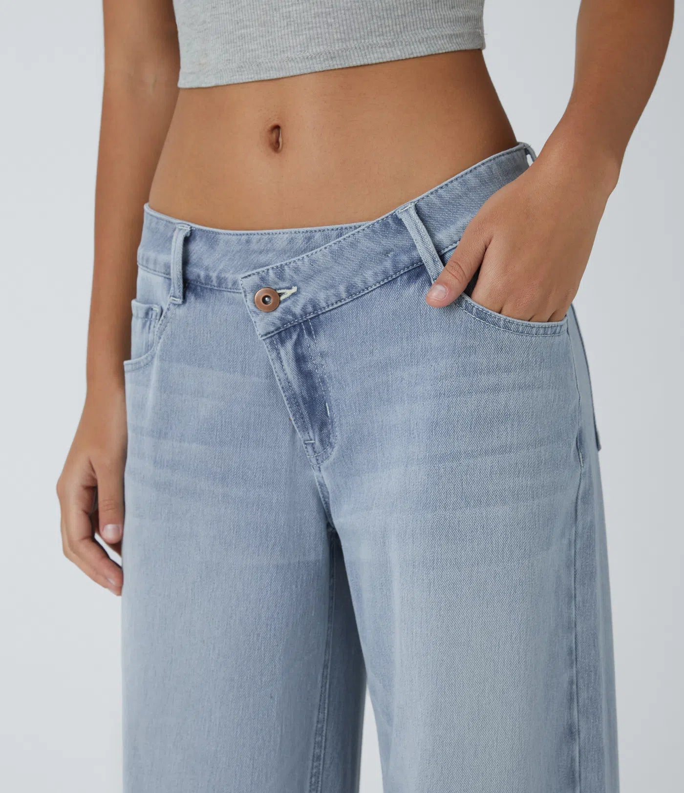 Sophie | Comfortabele Wide Leg Jeans Met Elegante Pasvorm & Handige Ritszakken