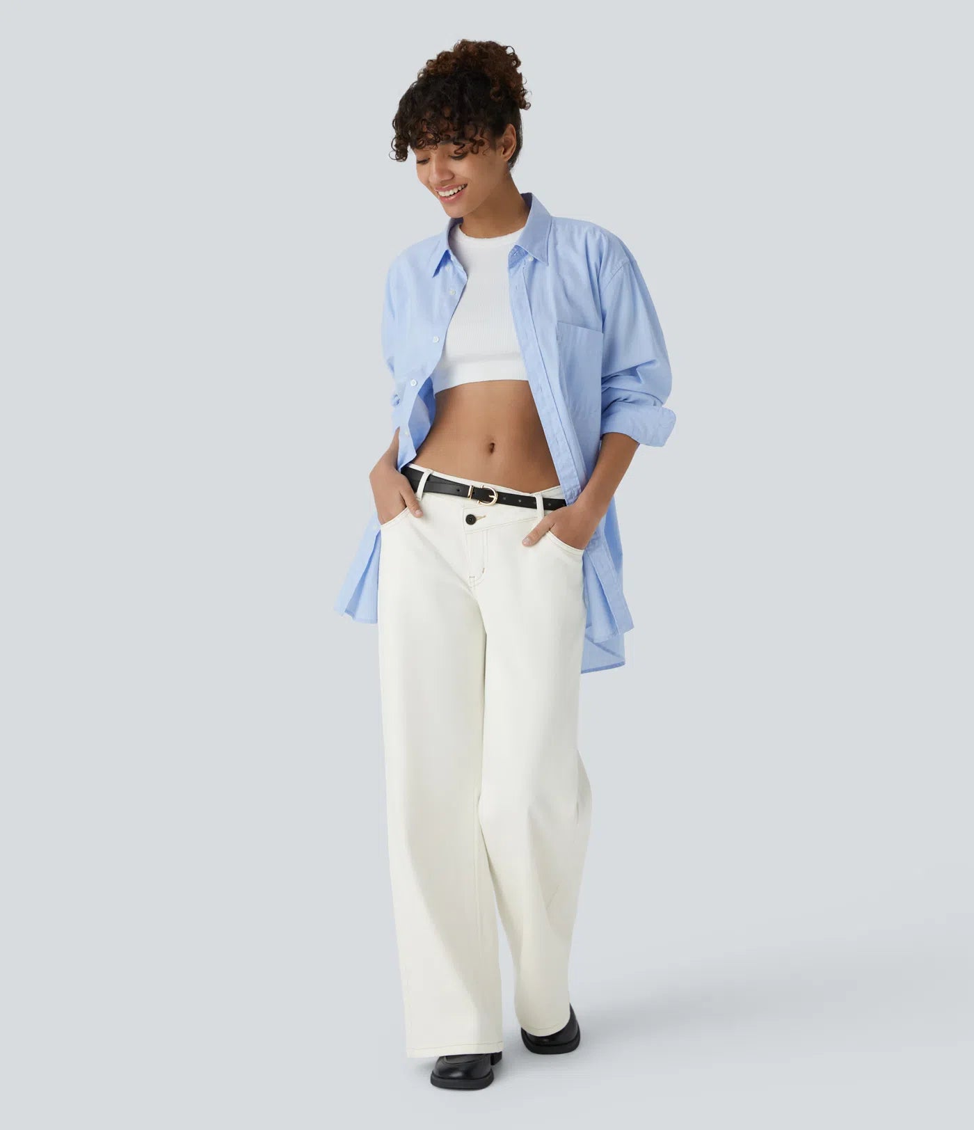 Sophie | Comfortabele Wide Leg Jeans Met Elegante Pasvorm & Handige Ritszakken