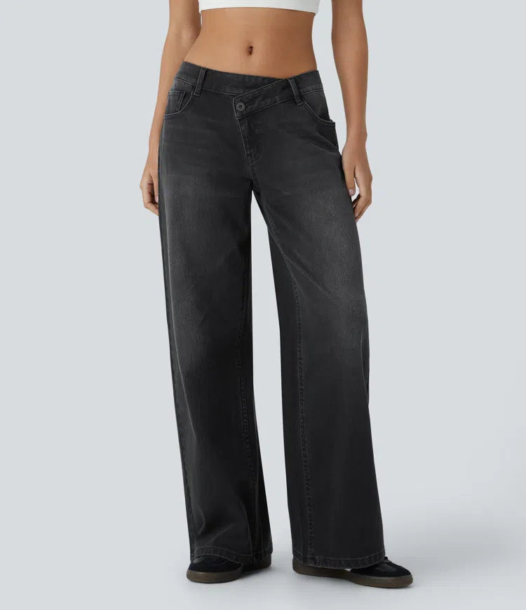 Sophie | Comfortabele Wide Leg Jeans Met Elegante Pasvorm & Handige Ritszakken