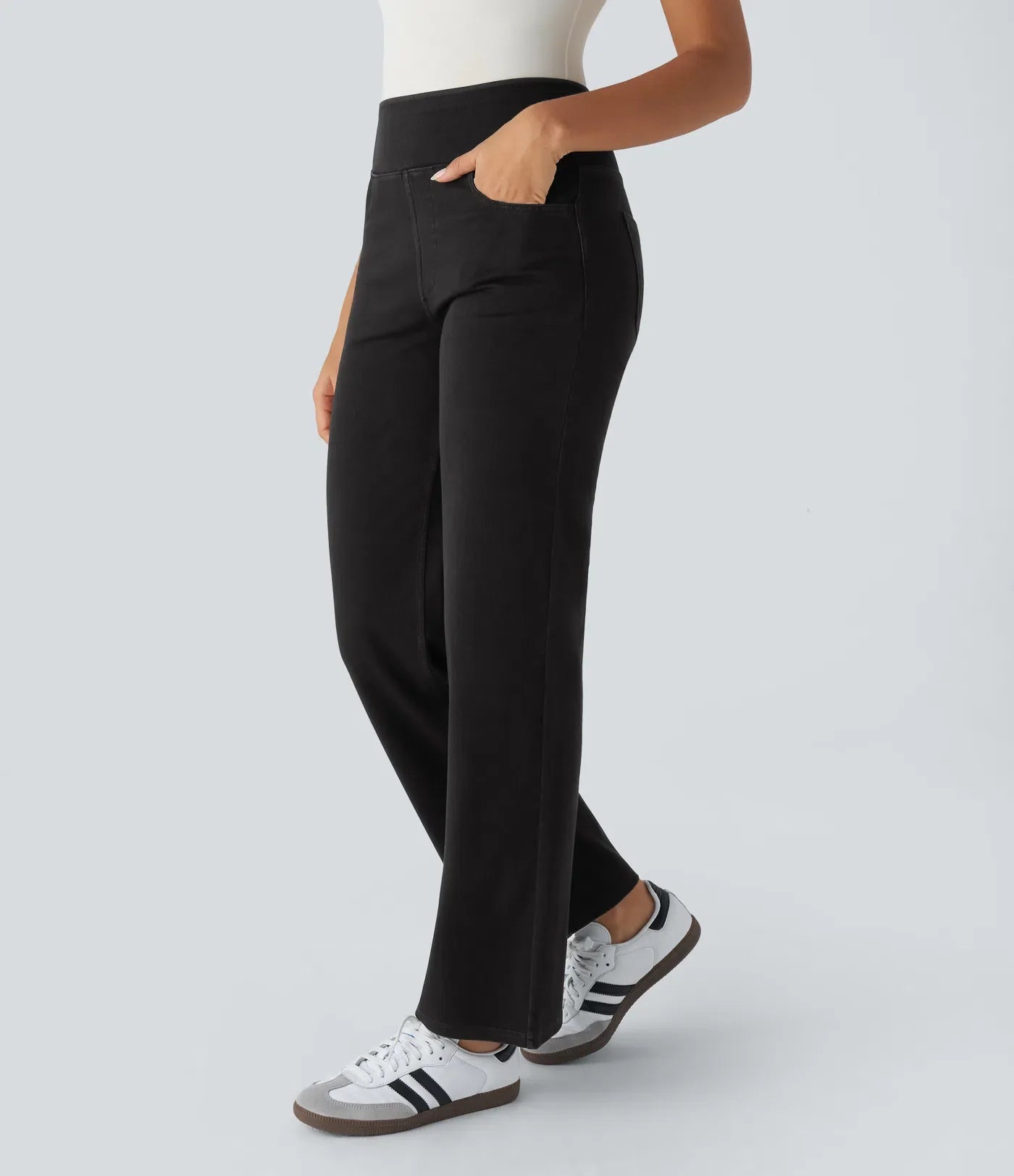 Isabella | Pantaloni Elasticizzati e Confortevoli a Vita Alta