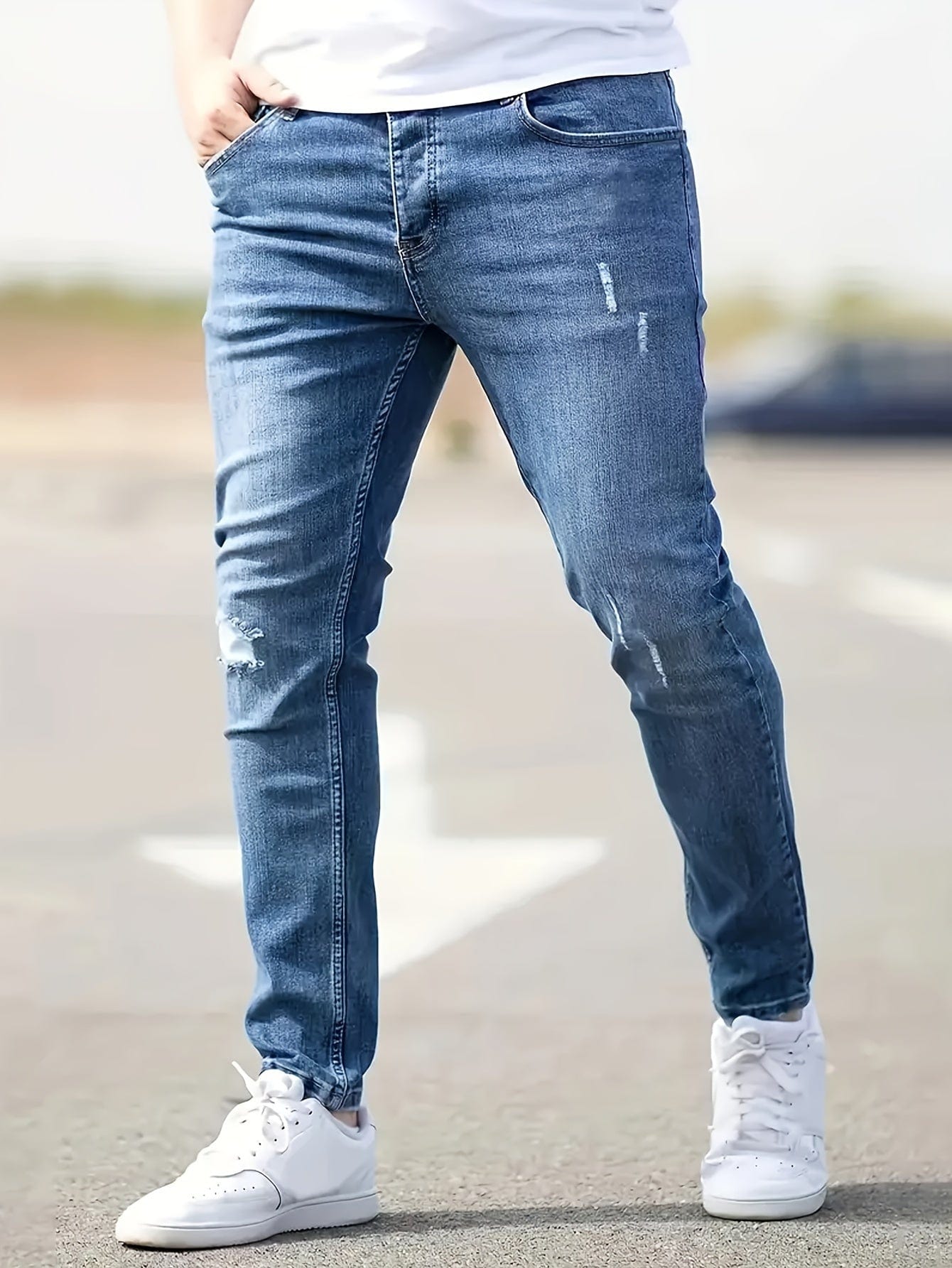 Alex | Jeans slim strappati di tendenza