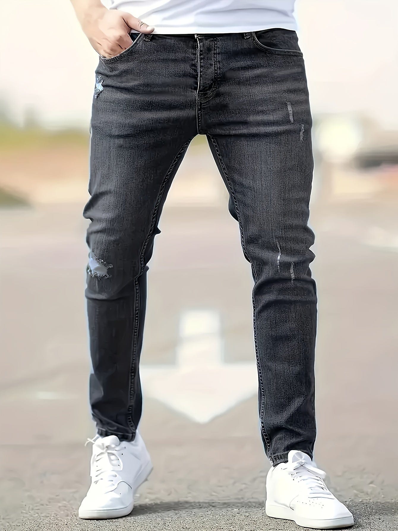 Alex | Jeans slim strappati di tendenza